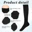 Scrunch Socks Women, Extra Long Slouchy Socks Soft Chunky Scrunch Socks Thigh High Socks Women's Boot Socks Cotton Fluffy Socks 80s 90s Black Scrunchy Socks for Women Girls Size 9-11 (Black)