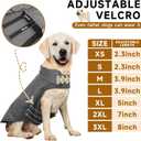 Fleece Dog Coat Pet Jacket Reflective for Cold Weather for Extra Large to Small Pets(Grey,S) (S:chest girth 15-17.3",body 12")