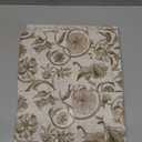 jinchan Small Window Curtains 45 Inch Linen Floral Curtain Set for Kitchen Bathroom Cafe Curtains Light Filtering Window Treatment Farmhouse Cottagecore Back Tab Drapes 2 Panels Taupe on Beige