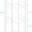 OYEAL 5 Gallon Water Bottle Jug Holder 3-Tier Water Bottle Holder Organizer with Top Shelf, Heavy Duty Water Dispenser Stand Rack for Kitchen Living Room Office, White, 12.9 inches L x 12.9 inches W x 39.9 inches H