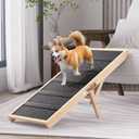 Tresbro Dog Ramp for Couch, 40'' Long Dog Ramps with Adjustable 11'' to 20.47'' Height, Portable Dog Ramp with Anti-Slip Carpet & Carrying Handle Holds up to 150LBS for Small Dogs to Get on Sofa (40''L x 15.7''W x 2''H)