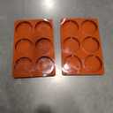 2 Pack Large Silicone Molds for Baking/Non-Stick 4 inch 6-Cavity Round Silicone Baking Mold for Whoopie Pie Pan, Corn Bread, Candy, Eggs, Muffin, Soap,