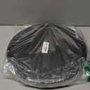 Hacaroa 4 Pack Round Restaurant Serving Tray, 14 Inch Black Plastic Server Tray Non-Slip Food Serving Platter for Drinks, Bar, Cafeteria, Hotel, Coffee Table, Raised Edges