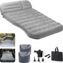 SUV Air Mattress,Thickened Flocked Camping Bed for Car,Includes Electric Pump & 2 Foot Pedals,Portable Inflatable car Mattress (Gray) (Grey With Pedals)