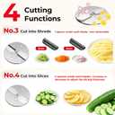 4-In-1 Electric Vegetable Chopper, 200W Vegetable Slicer Food Processor, Veggie Food Cutter With Slicing Shredding Dicing And Striping Function For Commercial Home Use,110V