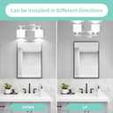 SILAMPDI Bathroom Lighting Fixtures Over Mirror Brushed Nickel, Modern 2-Light Vanity Lights Fixtures, Wall Sconces Light for Bedroom, Hallway, Milky White Glass Shades, E26 Base, Bulbs Not Included