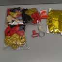 144PCS Dice Favor Boxes Casino Theme Party Decorations , Casino Balloon Arch Garland Kit Red Black Gold Dice Crown Poker Foil Balloons for Poker Las Vegas Game Night Casino Party Supplies