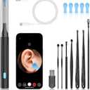 Wireless Visual Ear Wax Removal Tool with Camera,1080P FHD WiFi Ear Cleaner, 8 Pcs Reusable Ear Pick Set, Compatible with iPhone, iPad & Android Smart Phones, for Adults & Kids Home Use
