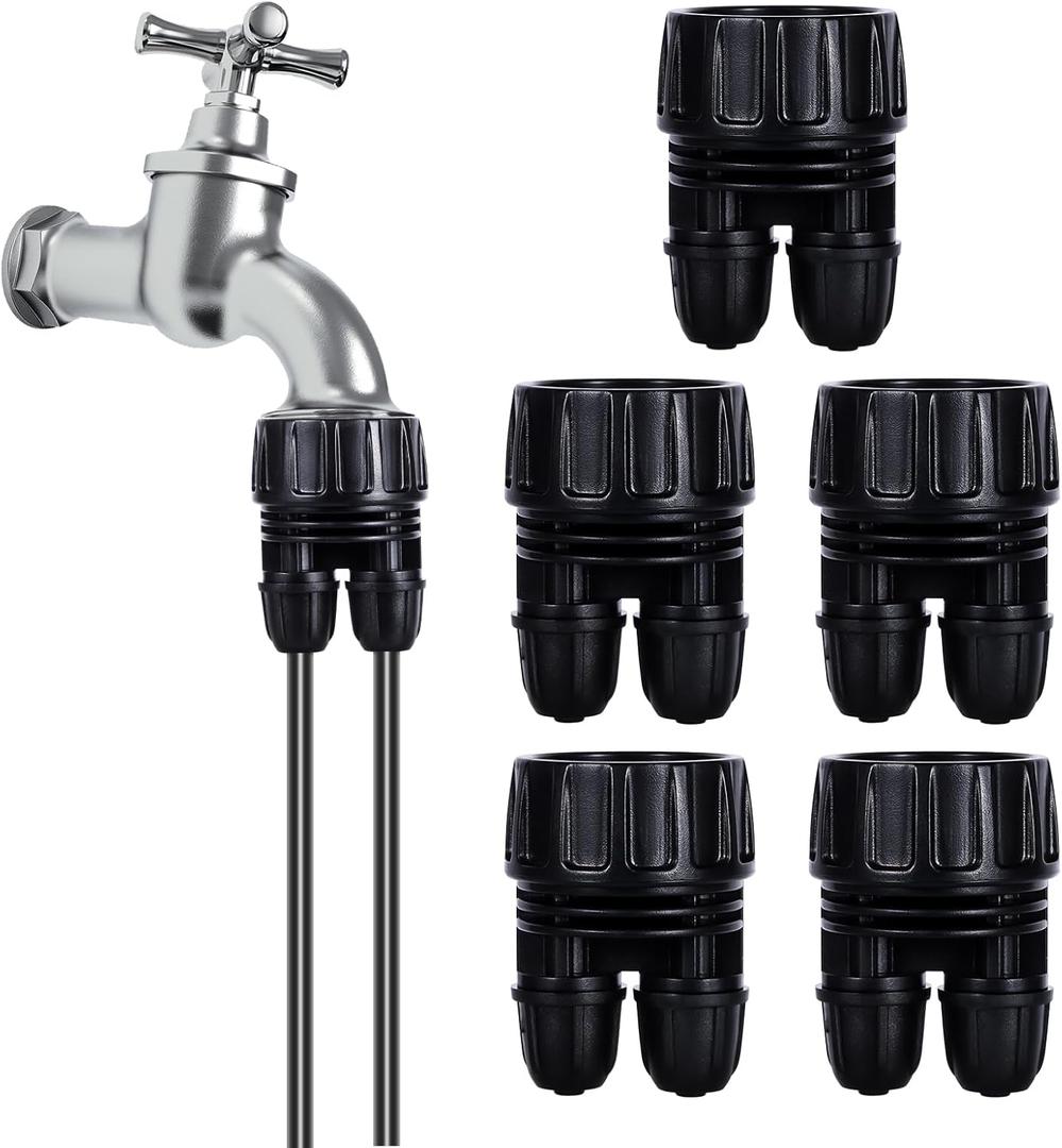 3/4'' to1/4'' Irrigation Hose Adapter, Drip Line to Faucet 3/4"Faucet Adapter to1/4" Irrigation tubing Drip Irrigation Hose Adapters, Garden Hose to 1/4 Tubing Adapter for Irrigation System