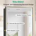 TokeShimi 24x30 Bathroom Mirrored Medicine Cabinet, Recessed Medicine Cabinet with Mirror, Aluminum Framed Brushed Nickel Mirror with Storage Adjustable and Quiet Hinge