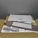 52 Inch Ceiling Fan Brushed Nickel Remote Controlled Dimmable Light Combo - Quiet Reversible - 5 Grey Blades