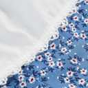 Aoiviss Girls Pioneer Costume Floral Colonial Prairie Dress for Little Kids with Apron and Bonnet (Blue), Size 5