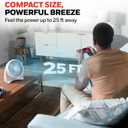 Honeywell TurboForce Air Circulator, Small Tabletop Fan, Quiet Personal Fan for Home or Office, 3 Speeds, 90 Degree Pivoting Head, White, HT-904