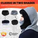 Heat Logic Sherpa Fleece Balaclava and Trapper Hat for Men, Warm Winter Face Mask for Adult, Face Cover Winter Hat (Grey)