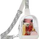 Cluci Clear Bag for Stadium Events, Clear Crossbody Bag Purses for women stadium Transparent, Concerts Sports