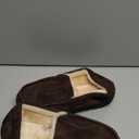Lulex Moccasins for Men House Slippers Indoor Outdoor Plush Mens Bedroom Shoes with Hard Sole (9 M, Brown)
