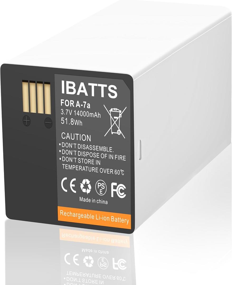 IBATTS 14000mAh Replacement Battery for Arlo Pro 4 XL/Ultra 2 XL/Pro 3 Floodlight/Go 2 LTE Camera,A-7a Battery for Arlo Security Camera VMA5420