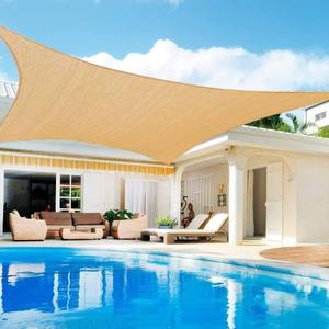 Sun Shade Sail, 7' x 13' Rectangle Canopy Sail UV Block Sun Shade for Outdoor Patio Garden Backyard, Outdoor Shade Sail Sand