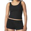iflorence by mills Womens Sweet Solstice Ribbed Tank Black, Size Medium
