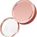Portable Magnifier Foldable Round 9X Metal Magnifier with Metal Protective Case (Rose Gold)