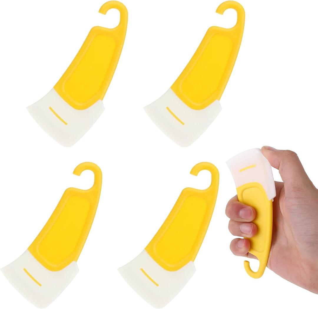 4 Pcs Kitchen Food Grade Silicone Spatula, 3D Printer Silicone Removal Spatula Scraper Tools, Pot Scrapers for Kitchen for Resin Transfer and Protect for Cleaning Dishes Pots Pans