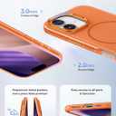 Vihibii for iPhone 17 Case, [Compatible with Magsafe], Invisible Camera Stand, Fade-Resistant Glow Stylish Slim, Military-Grade Drop Protection & Scratch-Resistant Back Phone Cover, 6.3" 2025, Orange