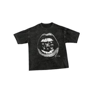 Milumia Men's Y2k Gothic Graphic T Shirts Short Sleeve Loose Tee Tops Black (Black, M)