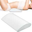 Lumbar Support Pillow - Orthopedic Sleeping Aid for Back Pain Relief & Spinal Alignment, Highly Elastic Sponge, 23.6x11.8x3.15 (White/Blue)