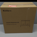 2 PCS 1 Gallon Glass Drink Dispenser for Parties. 2 Glass Beverage Dispenser with Bamboo Stand,18/8 Stainless Steel Spigot and Bamboo Lid, 8 Waterproof Labels.Usde as Lemonade,Iced& Hot Drinks.