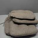 Chair Cushions for Dining Chairs, 4 Pack Soft and Comfortable Chair Cushions Pads with Ties, Seat Cushions for Kitchen Chairs, Dining Room (4 Pack 17x16, Brown)