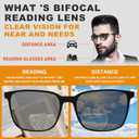JO Polarized Bifocal Reading Glasses Sunglasses for Men - UV400 Protection Fashion Polarized Bifocal Sun Reader (Black)