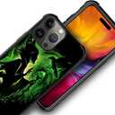 CARLOCA for iPhone 16 Pro Case,Green Magic Lady Pattern Ultra Protection Shockproof Soft Silicone TPU Non Slip Back for iPhone 16 Pro