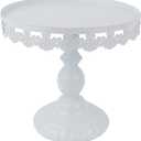 3 Pcs Cake Stand, White Cake Stand Set Disc Diameter 8" 10" 12", Perfect Dessert Table Display Set, Cupcake&Cake Stands for Party, Wedding, Birthday, Baby Shower, Anniversary (Metal)