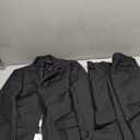 Mens Suit 2 Piece Suits for Men One Button Slim Fit Solid Jacket & Pants Tuxedo Set Business Wedding Party, Black, XS