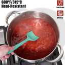 Heat Resistant Silicone Spoon Spatulas, Doosu 600F High Temp Flexible Cooking Spoons Kitchen Spoonula Scratch-Proof for Mixing Stirring Scraping Serving Non-Stick Cookware (Set of 3, Multi-4)