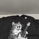 Cat Playing Guitar T-Shirt (2XL, Black)