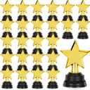 Lyksgir 24 Pack Mini Star Trophy Awards Bulk, Gold Trophies Awards, Plastic Trophy for Party Favors, Winner Competitions Rewards, Game Prize for Sports Events, Party Decorations(3.5 Inch)
