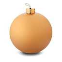 Elf Logic 24” Yardament - Large Inflatable Oversized Christmas Ornament - Outdoor Christmas Decoration - Use as Festive Christmas Yard Decoration (Gold) 