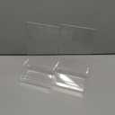 2-Pack Acrylic Brochure Holder 4 , Clear Brochure Display Stand with Acrylic Business Card Holder Plastic Flyer Display Stand for Magazine, Pamphlet, Booklets, Menu, Journals, Literature