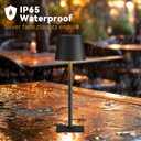 Yogaret 2 Pack Rechargeable Table Lamps,Cordless Lamp with 6000mAh Battery Operated, Portable Indoor/Outdoor Table Lamp for Patio Restaurant Home Dinner Dining Kitchen,Waterproof & Wireless