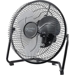 Comfort Zone 9-Inch High-Velocity Desk Fan, All-Metal 3-Speed Turbo Air Circulator with 180° Tilt, Quiet Small Table Fan for Office, Bedroom, and Home, Fully Assembled, ETL Listed