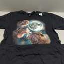Three Beavers Moon | Funny 3 Rodents Howling at Moon Parody T-Shirt size: S