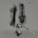 Luomorgo 2 Pack Kickdown Door Stopper, Heavy Duty Door Stop with Anti-Slip Rubber Tip, 4 Inch Door Stops Holder Kickdown Doorstop for Bottom of Door, Black