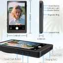 Wireless Vlog Selfie Monitor Screen: 4K 30fps Rear Camera Recording for Vlogging with iPhone Android , Built-in Speaker & Remote Zoom Selfies Magnetic Phone Monitor for TikTok YouTube Live Stream