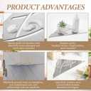 Teenyyou 2 Pcs Brushed Nickel Corner Shower Shelf 8-1/4'' Triangle 316 Stainless Steel Bathroom Corner Shelf for Tiled Wall, No Drilling, 3/32'' Thick Anchoring Tabs