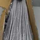 30 Pack 44" Wrought Iron Staircases Balusters, 1/2" Rectangular Stair Spindles, 15 Straight and 15 Single Rectangle, Hollow Stair with 60 Baluster Shoes for Staircases, Hallways and Backyard Fences