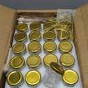Small Honey Jar, Mini Honey Jars with Dipper, Glass Honey Pot Baby Shower Favors, Party Favors & Wedding Favors, Hexagon Honey Container w/ Lid, Bee Charms, Fabric Ribbons and Bags, 60 Pack 1.5oz