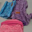 3 Pack Dog Sweaters for Small Dogs Girl Boy Winter Fleece Clothes Warm Soft Dog Sweatshirt Outfit for Dogs Cats Pet Apparel, Rose+Light Blue+Purple, Medium, Back: 13.7", Chest: 17.7", 10-14 lbs