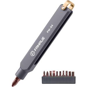 FANAUE Magnetic Screwdriver Set Durable EDC Portable Screwdriver with Side Storage for Electronics Repair DIY Compact Pocket Screwdriver