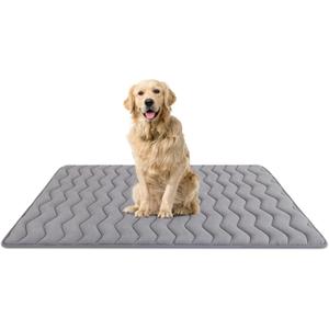 Bubble bear Dog Crate Mat - Upgraded Thick, Ultra Soft, Washable & Anti-Slip Kennel Pad for Small/Medium/Large Dogs, Dark-Hued to Hide Stains (42"x28")